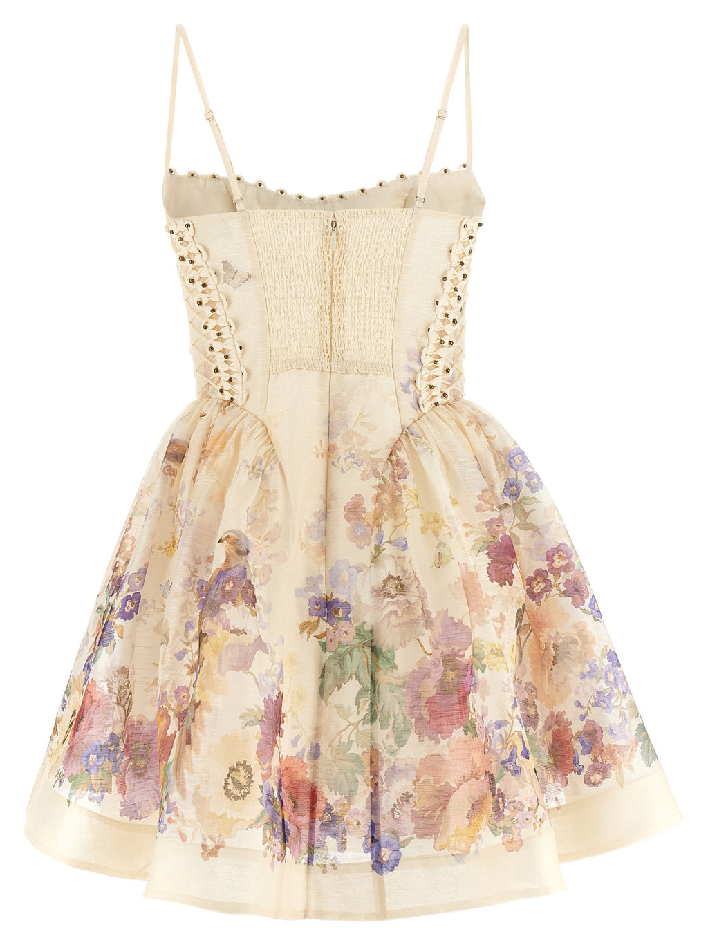 Zimmermann Beige Linen Short Dress