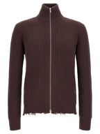 MM6 Maison Margiela Brown Cotton Cardigan