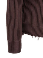 MM6 Maison Margiela Brown Cotton Cardigan