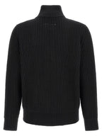 MM6 Maison Margiela Black Wool Full-Length Jacket
