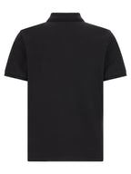 Moncler Black Cotton Polo Shirt