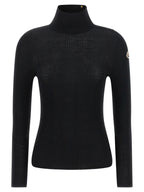 Moncler Black Virgin Wool Cardigan