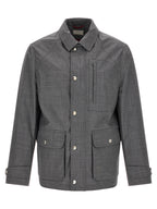 Brunello Cucinelli Gray Virgin Wool Full-Length Jacket
