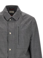 Brunello Cucinelli Gray Virgin Wool Full-Length Jacket