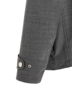 Brunello Cucinelli Gray Virgin Wool Full-Length Jacket