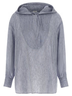 Brunello Cucinelli Blue Linen Blouse