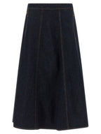 Alberta Ferretti Blue Cotton Mini Skirt