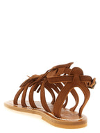 K.JACQUES SAINT TROPEZ Brown Goatskin Flat Sandals