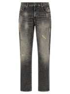 Diesel Gray Cotton Skinny Jeans
