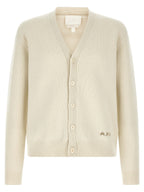 A.P.C. White Wool Cardigan