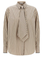 Brunello Cucinelli Beige Cotton Blouse