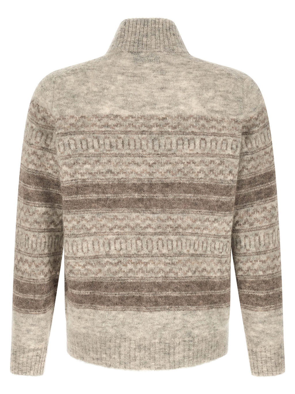 Brunello Cucinelli Beige Alpaca Leather Cardigan