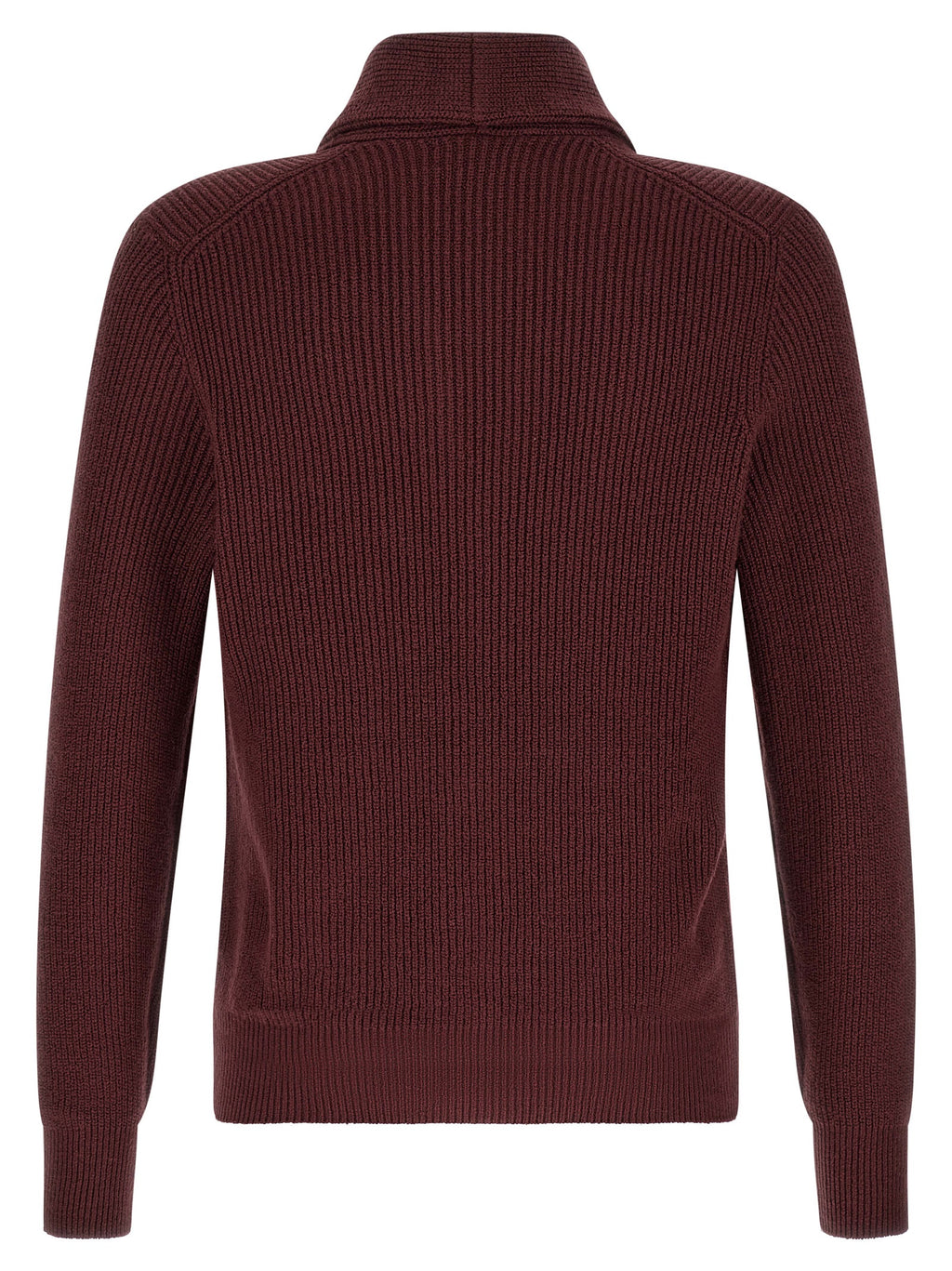 Brunello Cucinelli Bordeaux Cotton Cardigan