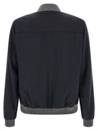 Brunello Cucinelli Blue Cashmere Bomber