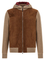 Brunello Cucinelli Brown Lamb Leather Bomber