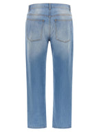 Moschino Blue Cotton Straight-Leg Jeans