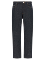 A.P.C. Blue Cotton Relaxed Fit Jeans