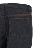 A.P.C. Blue Cotton Relaxed Fit Jeans