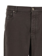 Brunello Cucinelli Brown Cotton Straight-Leg Jeans