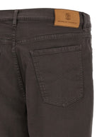 Brunello Cucinelli Brown Cotton Straight-Leg Jeans
