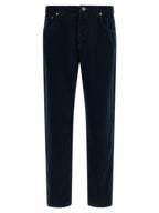 Brunello Cucinelli Blue Cotton Casual Pants