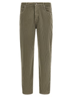 Brunello Cucinelli Bicolor Cotton Casual Pants