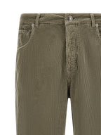 Brunello Cucinelli Bicolor Cotton Casual Pants