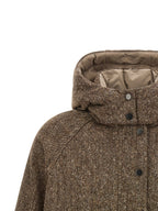 Brunello Cucinelli Brown Virgin Wool Full-Length Jacket
