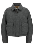 Brunello Cucinelli Gray Virgin Wool Full-Length Jacket