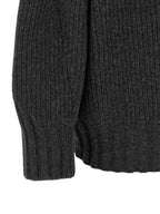 The Attico Gray Virgin Wool Cardigan