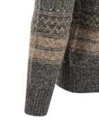 Brunello Cucinelli Gray Alpaca Leather Cardigan