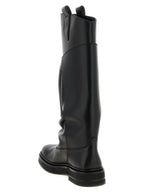 The Attico Black Calfskin Over The Knee