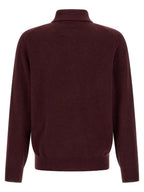 Brunello Cucinelli Bordeaux Cashmere Polo Shirt