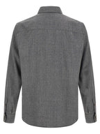 Brunello Cucinelli Gray Virgin Wool Blouse