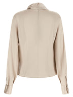 Brunello Cucinelli Beige Silk Blouse