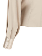 Brunello Cucinelli Beige Silk Blouse