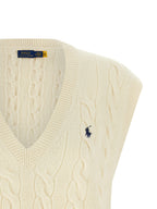 Polo Ralph Lauren White Wool Sleeveless Jacket
