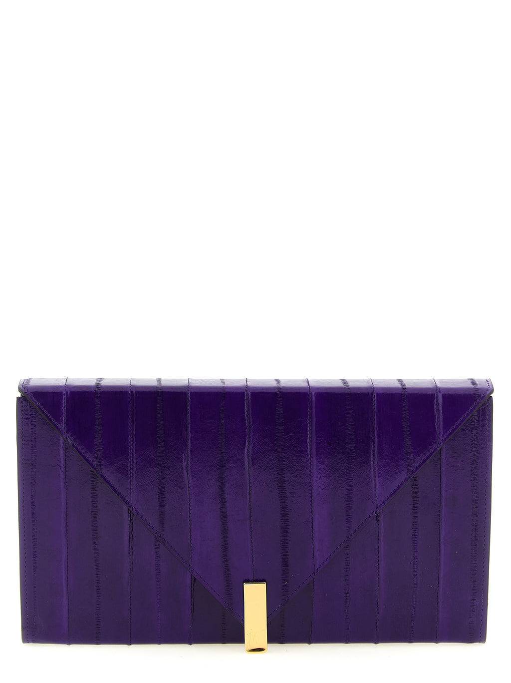 Giuseppe Zanotti Purple Leather Clutch Bag