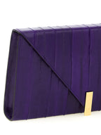Giuseppe Zanotti Purple Leather Clutch Bag