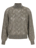 Brunello Cucinelli Gray Polyamide Cardigan
