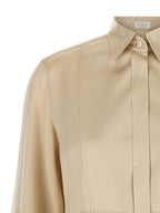 Brunello Cucinelli Beige Silk Blouse