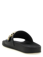 Moschino Gold Pvc Slides
