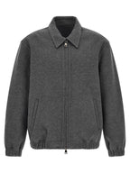 GIORGIO BRATO Gray Wool Full-Length Jacket