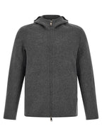 GIORGIO BRATO Gray Wool Full-Length Jacket