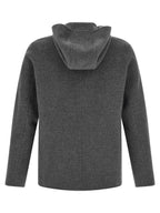 GIORGIO BRATO Gray Wool Full-Length Jacket