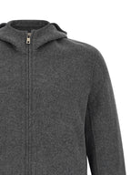 GIORGIO BRATO Gray Wool Full-Length Jacket