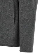 GIORGIO BRATO Gray Wool Full-Length Jacket