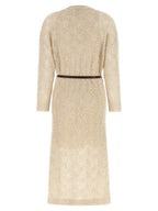 Brunello Cucinelli Beige Polyamide Midi Dress