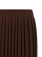 Fabiana Filippi Brown Virgin Wool Midi Skirt
