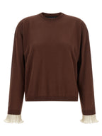 Fabiana Filippi Brown Virgin Wool Cardigan